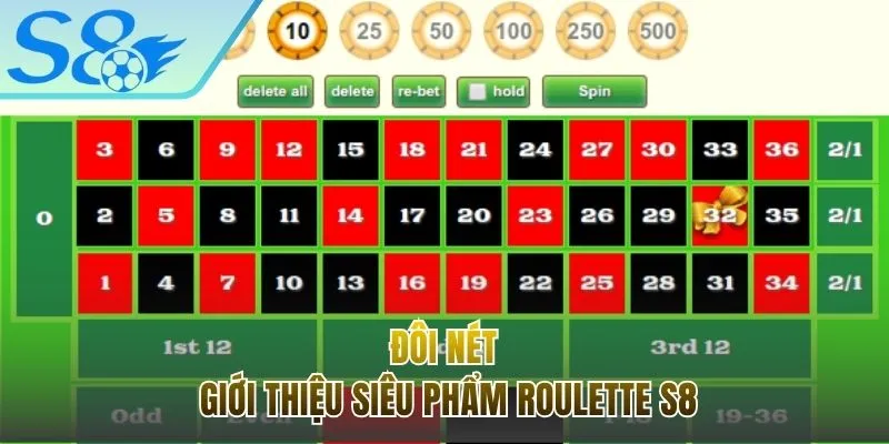 Giới thiệu nhanh siêu phẩm casino Roulette S8 ấn tượng