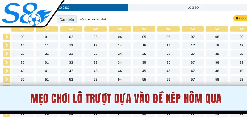 Mẹo chơi lô trượt dựa vào đề kép hôm qua